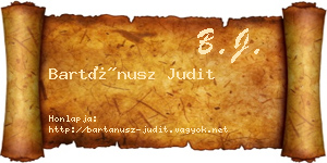Bartánusz Judit névjegykártya